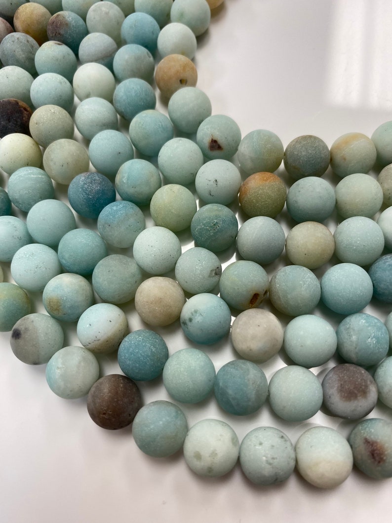 Matte Amazonite Beads 4mm 6mm 8mm 10mm Etsy
