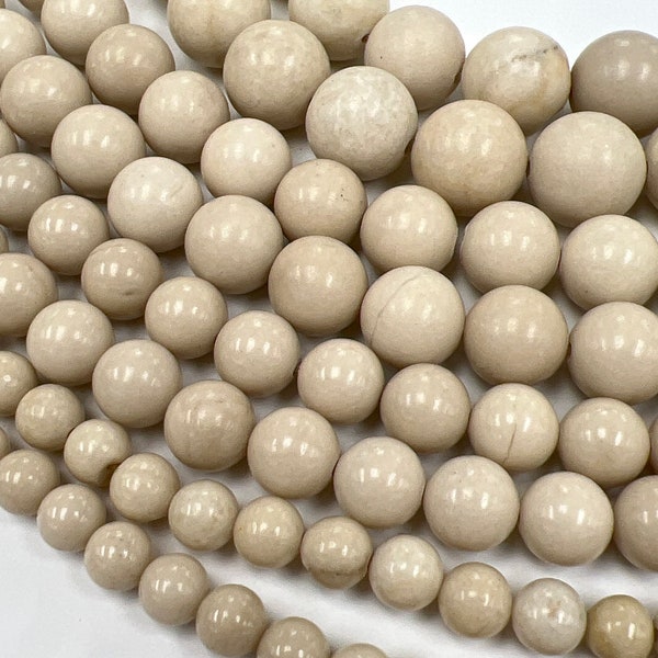 Riverstone beads; fossil beads; river stone beads; 6mm, 8mm, 10mm; 12mm; wholesale pricing