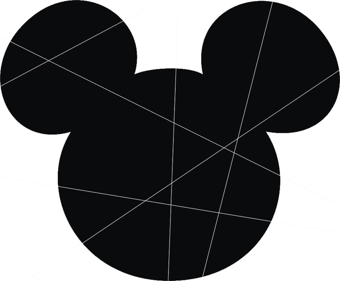 Mickey Ears Inspired Head Silhouette Vector - Cdr, Svg, Plt, Ai, Bmp ...