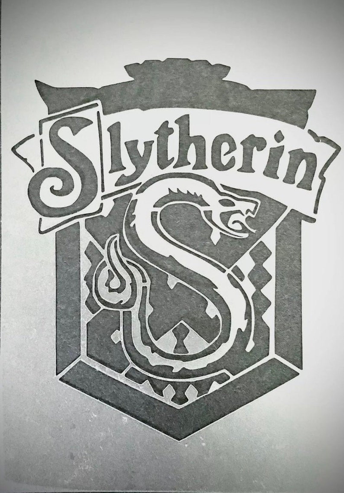 Slytherin stencil vector svg file digital download | Etsy