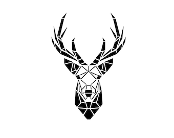 geometric deer stencil svg