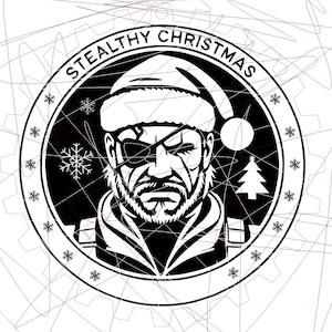 Archivo SVG de adorno de Metal Gear Solid / Compatible con corte y grabado láser / Archivos GRBL avanzados