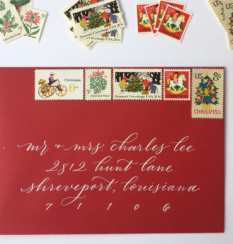 10 Child On Christmas Hobby Horse Postage Stamps UNUSED Etsy