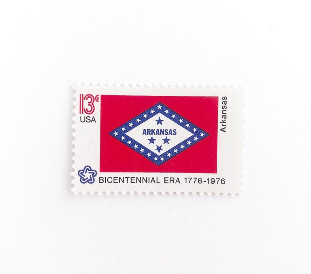 10 Arkansas State Flag Postage Stamps // UNUSED // 13 Cent Etsy
