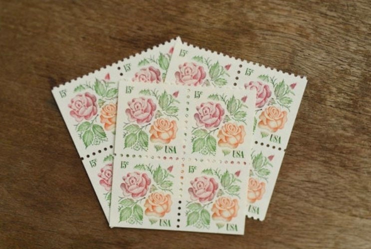 Vintage Rose Stamp 2015 First-Class Forever Postage Stamps 100pcs – stamps  cart