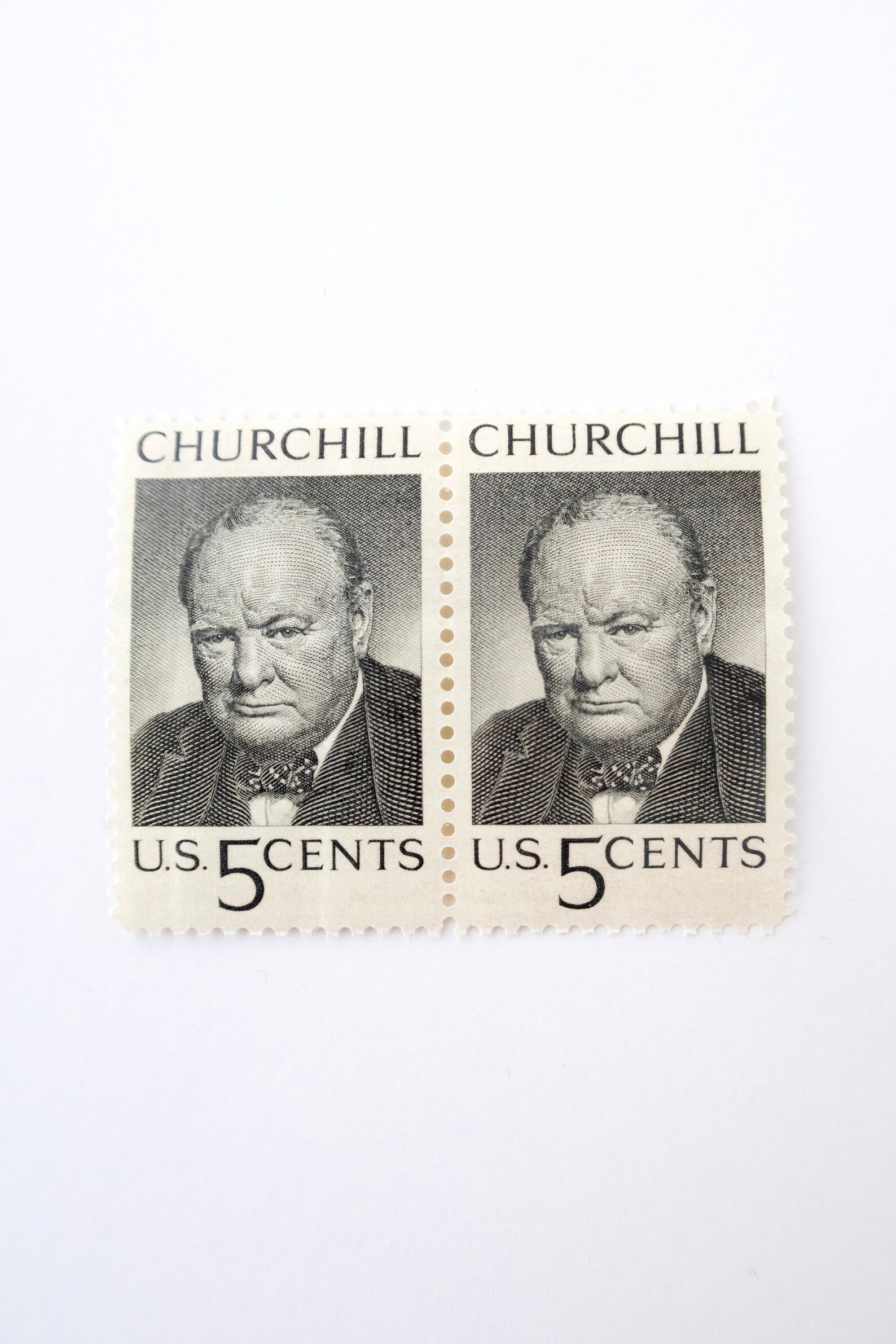 10 Churchill Postage Stamps // UNUSED // 5 Cent Stamps // Etsy