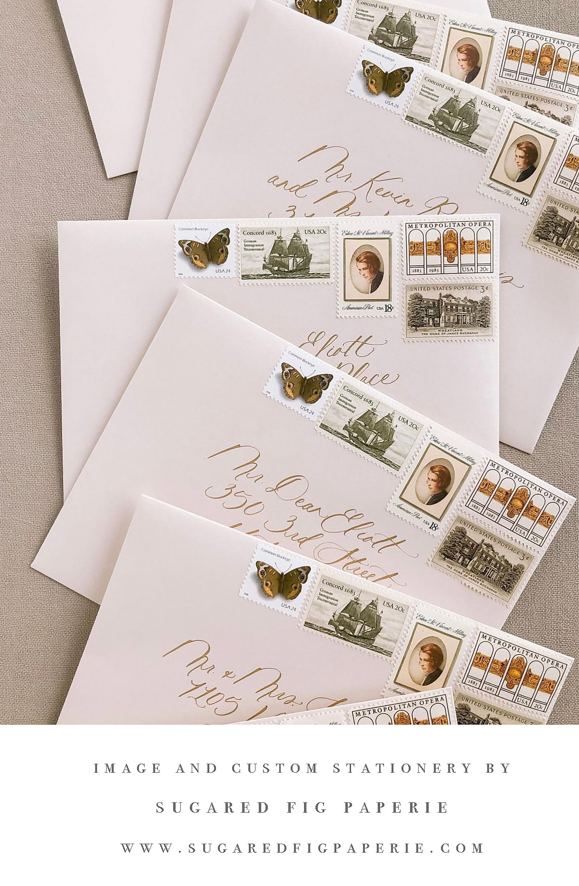 Vintage wedding postage and out of print forever stamps – Flourish Fine  Writing