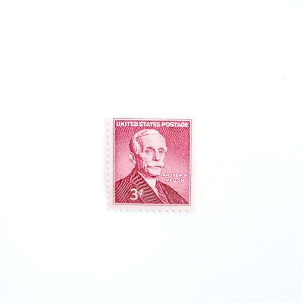 buy old stamp paper online 10 Andrew Mellon Postage Stamps // UNUSED // 3 Cent stamp // Vintage postage // wedding postage // red postage stamp
