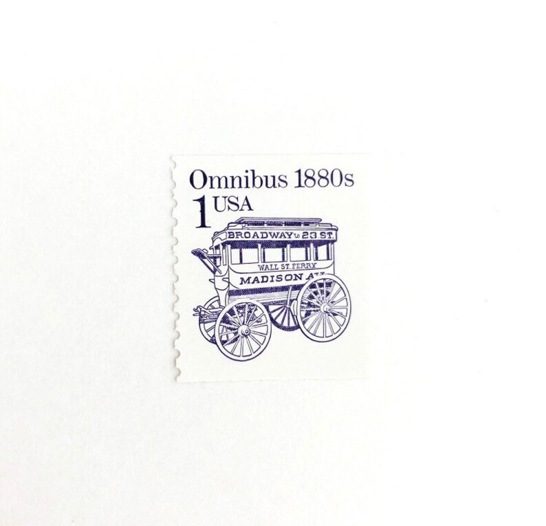 10 Omnibus 1880s Postage Stamps // UNUSED // Purple // Etsy