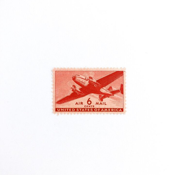 airmail 5 cent stamp red airmail 5 cent stamp red