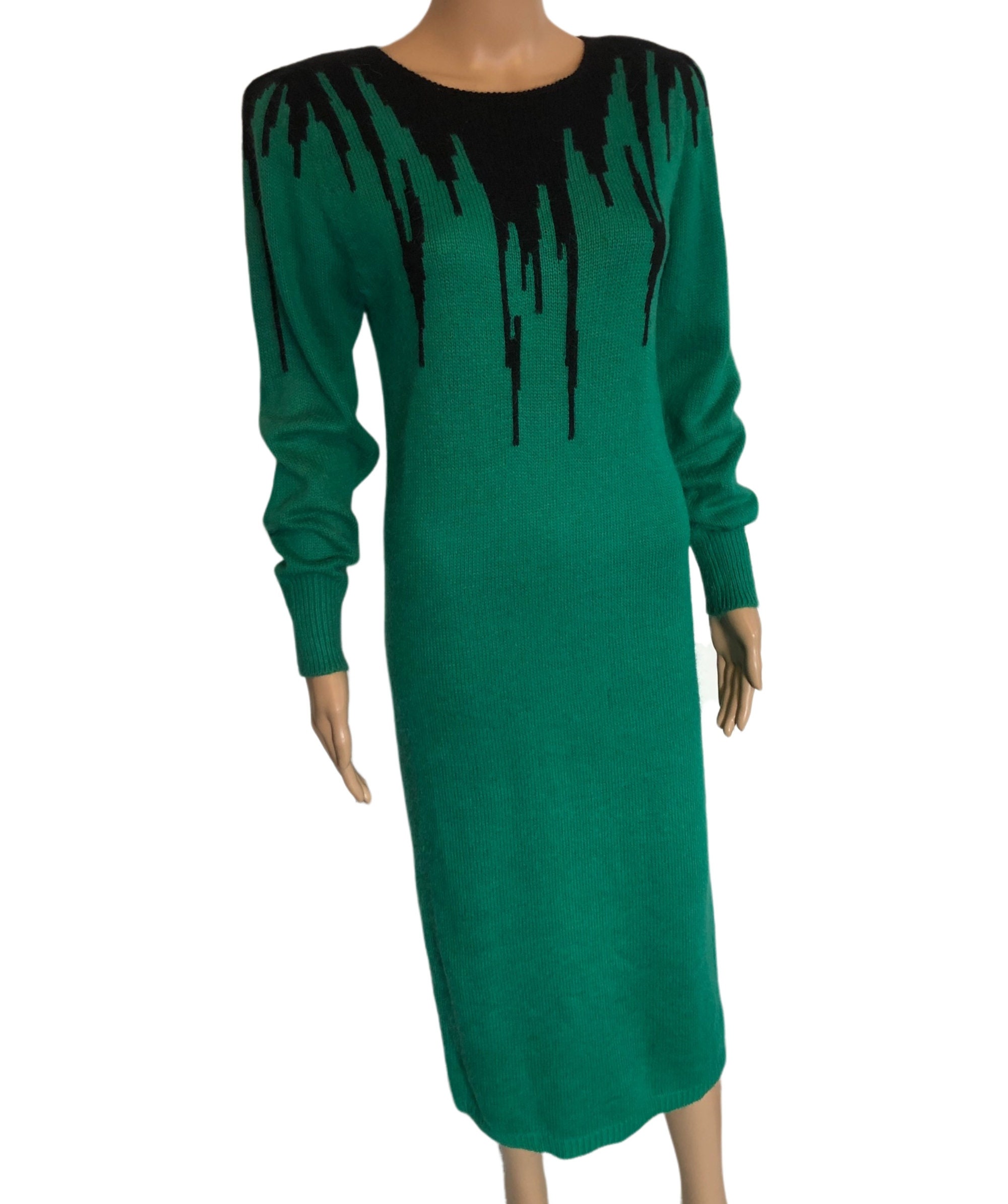 kelly green sweater dress