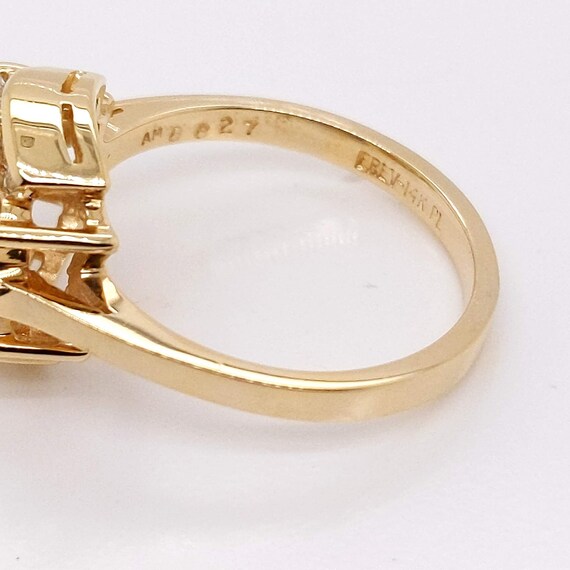 14k Yellow Gold Natural Emerald & Mined Diamond R… - image 5