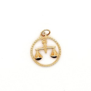 14k Scales of Justice Charm - LAWYERS! LIBRA!