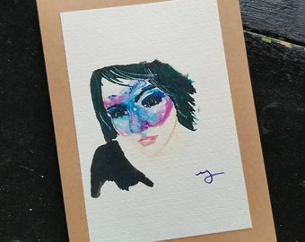 Stars in her Eyes - Blank Greeting Cards