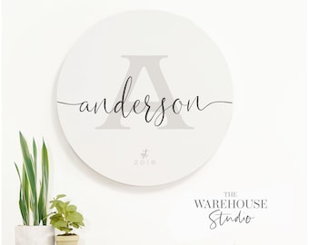 Wooden Name Sign | with Last Name | and Established Sign | Last Name Wood Sign | Family Name Sign Wood | Custom Family Sign