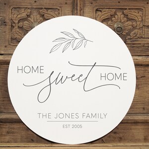Farmhouse Wall Decor | Home Sign | Established Sign | Home Sweet Home | Personalized Sign | Last Name Sign image 2