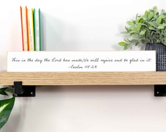Shelf Sitter | Small Sign | Desk Sign | This is the Day | Small Wooden Sign