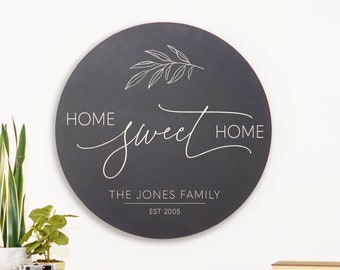 Farmhouse Wall Decor | Home Sign | Established Sign | Home Sweet Home | Personalized Sign | Last Name Sign
