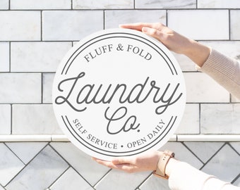 Laundry Co. Round Sign