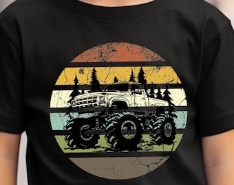 Youth Monster Truck Bella Canvas T-shirt, Boys Monster Truck Tee, Vintage Monster Truck, Youth Monster Truck
