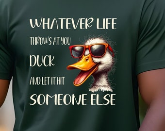 Whatever Bella Canvas T-shirt, Men's Graphic Tee, Funny Graphic Tee, Duck T-shirt, Extended Size Tee