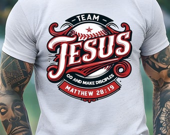 Team Jesus Matthew 28:19 Bella canvas T-shirt, christelijk heren-T-shirt, herenkleding, Go & Make Disciples-T-shirt
