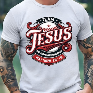 Team Jesus Matthew 28:19 Bella Canvas T-shirt, Mens Christian T-shirt, Mens Apparel, Go & Make Disciples Tee