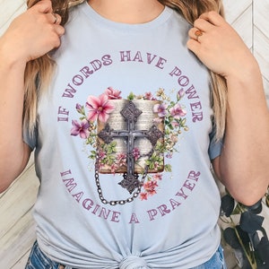 言葉に力があるならクリスチャンTシャツ、クリスチャンアパレル、信仰Tシャツ、レディースクリスチャンTシャツ、インスピレーションTシャツ