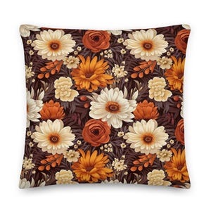 Herbst Blumen Dekokissen mit Einsatz, Herbst Kissen, Couch Dekor, Herbst Dekor, Couch Dekokissen, quadratisches Kissen, Sommer Dekor