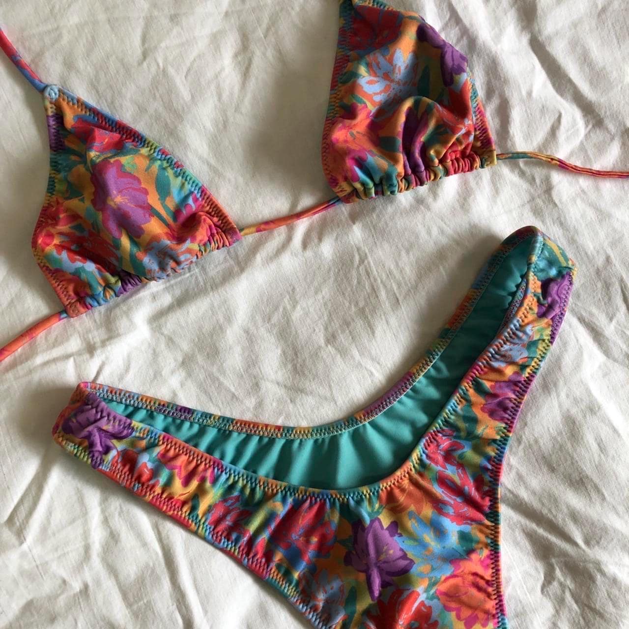 Mutandine Bikini Vintage Anni 80 In Lamina Metallica Rosa Lucido - Sissy - Taglia 5-8