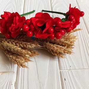 Ukrainian Wreath, Flower Headband, Floral Headdress, Folk Hair Wreath, Flower Crown,Ukrainian flower crown,