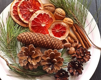 Luxury Christmas Potpourri, Pine Cone, Cinnamon, and Grapefruit
