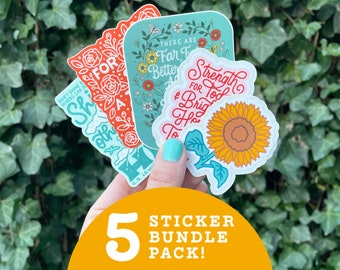 Vinyl Sticker Bundle Pack - Pick any 5 Stickers - Christian Stickers for laptop, water bottle, phone, and more!