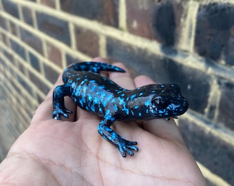 Blue-spotted Salamander Figurine 10 Cm Length - Etsy UK