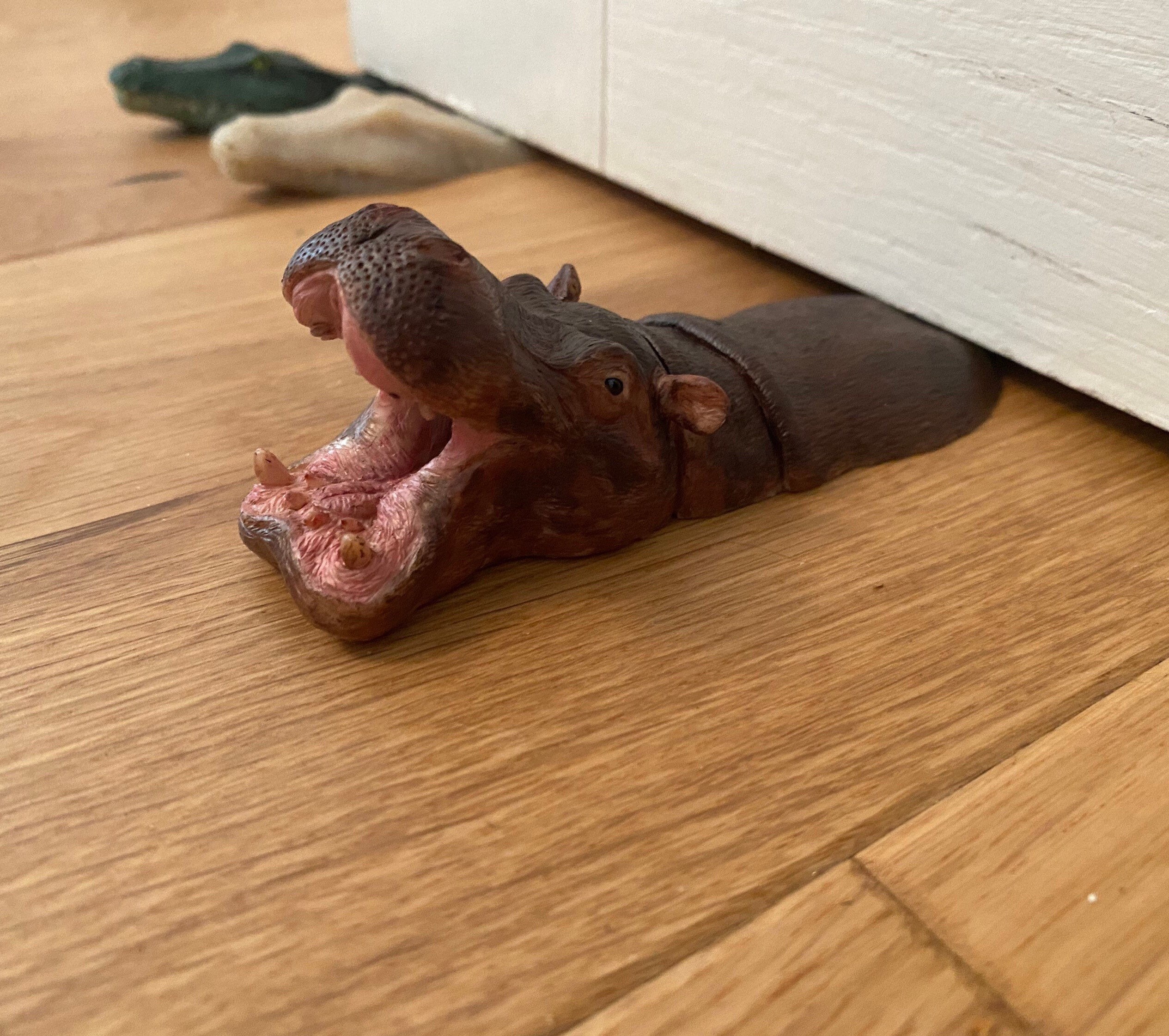 Hippopotamus Door Stopper, Realistic Painted - Etsy