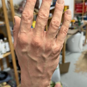 Realistic male hand - posable fingers / right hand