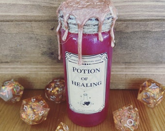 DnD Dice Rolling Potion - Potion of Healing- Dice Shaker - Magic D20 Prop