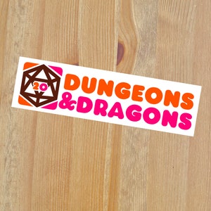 Dungeons and Dragons Sticker, Dunkin Donuts Coffee, D&D Coffee Cup, Role Playing Mugs, Dungeon Master Gifts, DnD Player Gifts, TTRPG Coffee