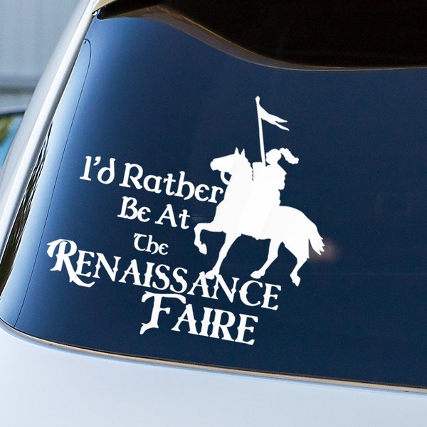 Renaissance Faire Vinyl Decal, Medieval Car Decal, Stickers for Car, Laptop, Water Bottle and More, Renaissance Festival Sticker