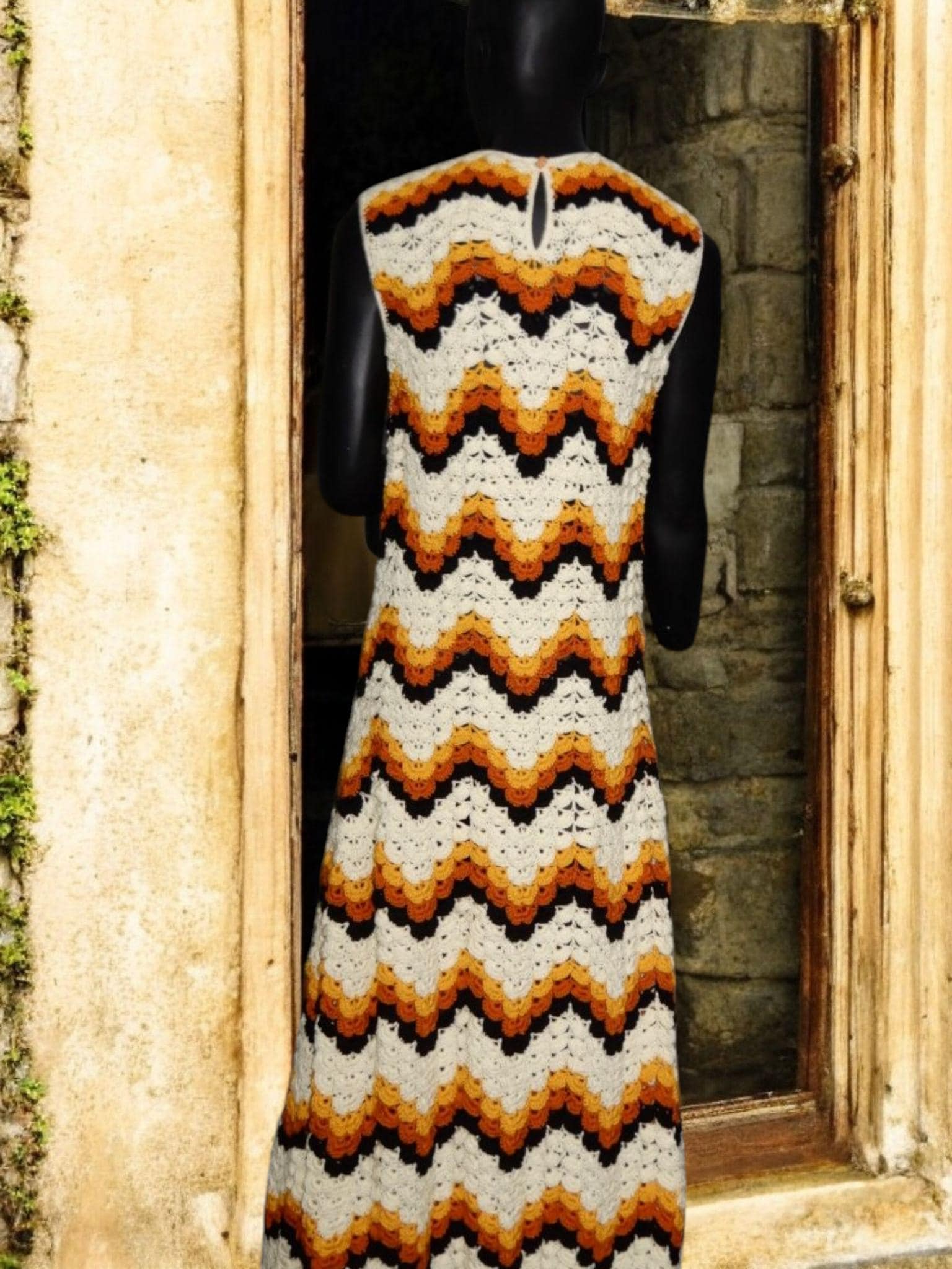 crochet zig zag dress Vintage Zig-Zag Chevron Women's Maxi Dress Crochet Pattern / Mini Dress  Crochet Pattern (English)