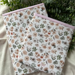Pastel Flowers | Mini Floral Print | Book Sleeve | Kindle Sleeve | Protective Pouch