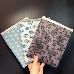 Dark Floral | Floral and Crow | Book Sleeve | Kindle Sleeve | Protective Pouch