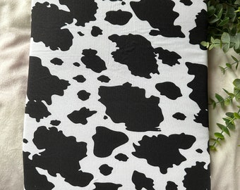 Black Cow | Cow Print | Book Sleeve | Kindle Sleeve | Protective Pouch