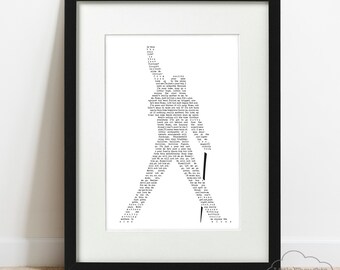 Bohemian Rhapsody Print, Bohemian Rhapsody Song Lyrics Art, Editable ...