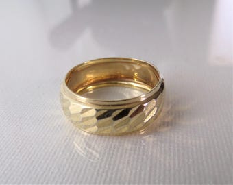 Sterling Silver Band Vermeil Size 9 3/4 Turkey      T15
