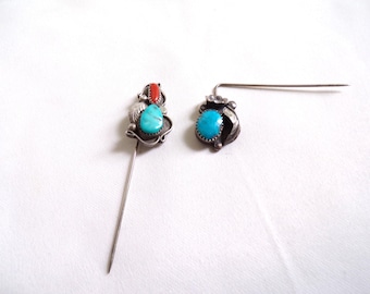 Unique and Rare Hat or Collar Stick Pins Native American   T15