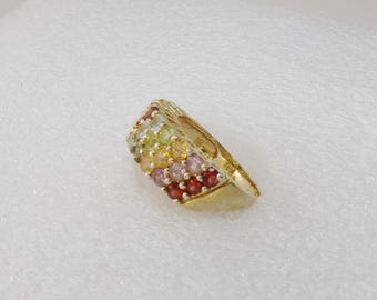 Multi Gem Ring Size 7      T15