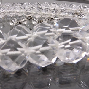 Rock Crystal Necklace, Vintage Crystal Necklace Genuine Faceted Rock Crystal T9 image 6