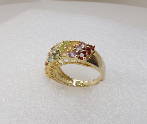 Multi Gem Ring Size 7      T15 - image 5