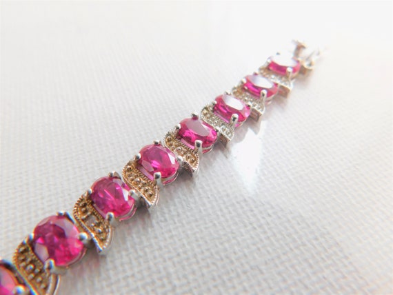 Sterling Silver and Ruby Bracelet   T15 - image 7